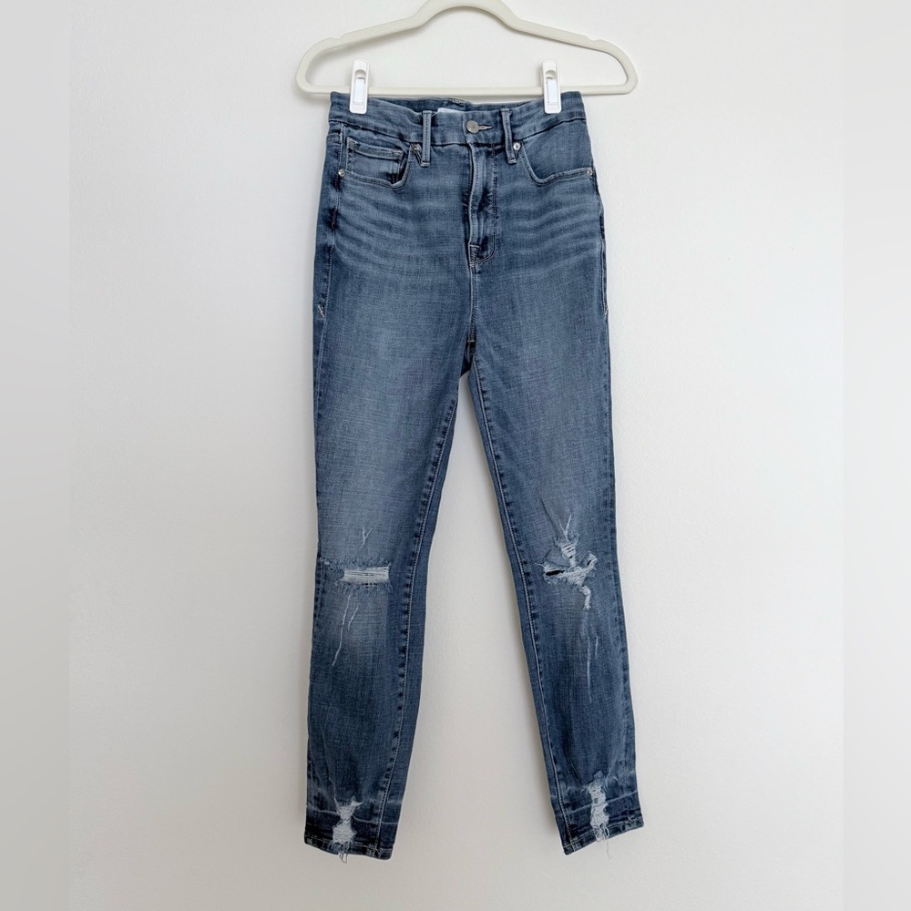 Good American High-Waisted Skinny Crop Jeans 6/28
